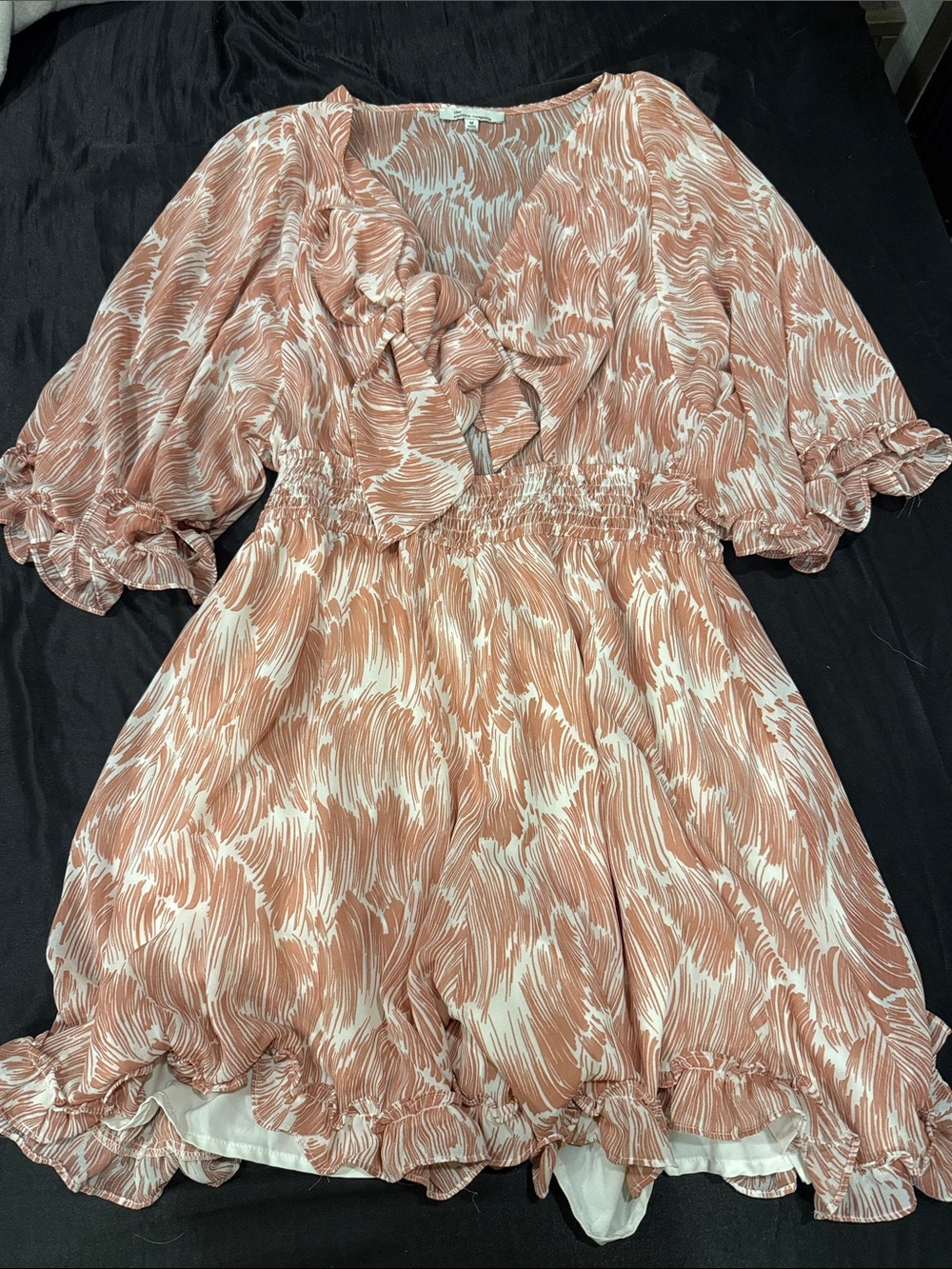 Pink & White Ruffle V-Neck Romper
